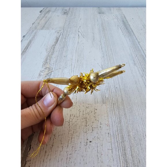 Antique beaded star tinsel ornament set‎ Xmas tree vintage - Picture 10 of 12